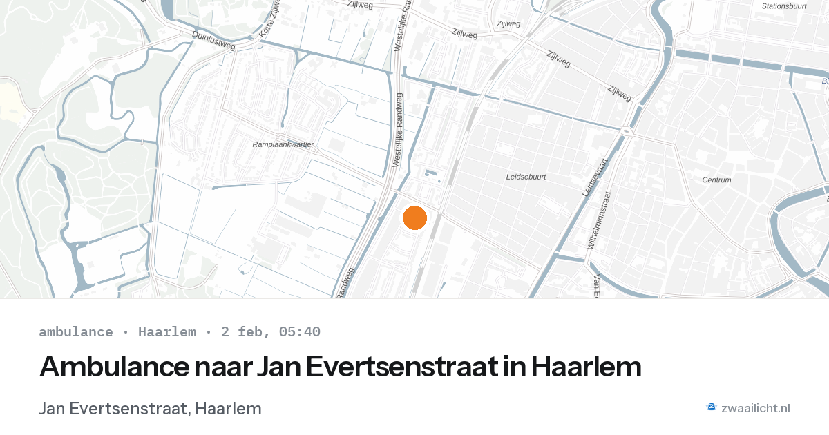Ambulance naar Jan Evertsenstraat in Haarlem — 2 feb 2026