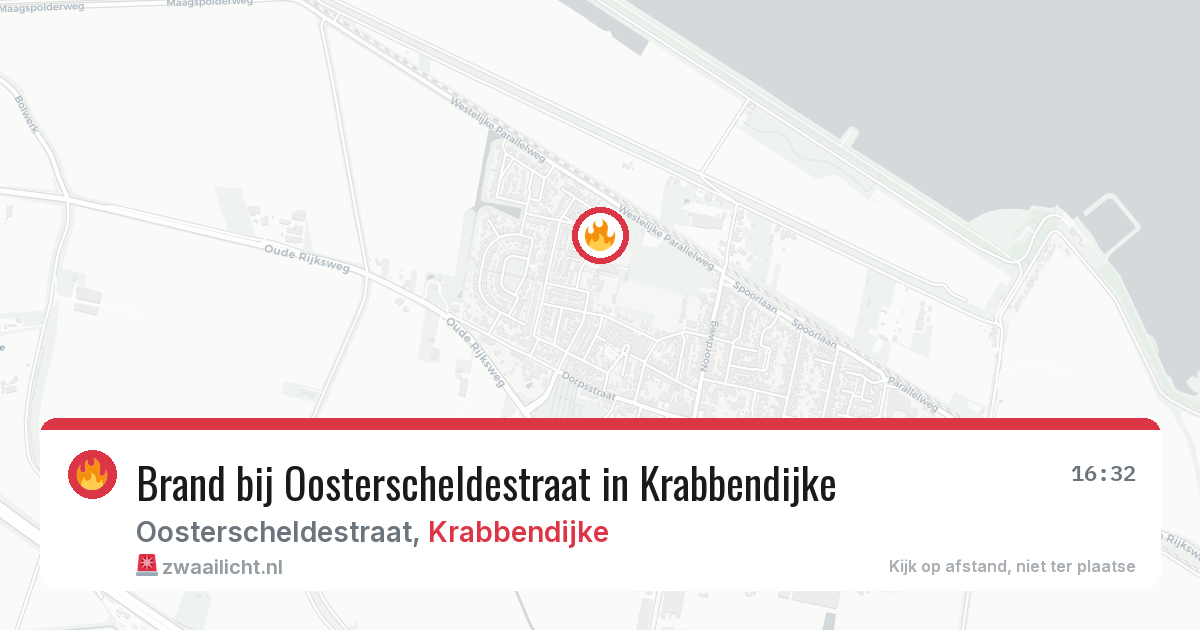 Brand bij Oosterscheldestraat in Krabbendijke — 22 jun 2026