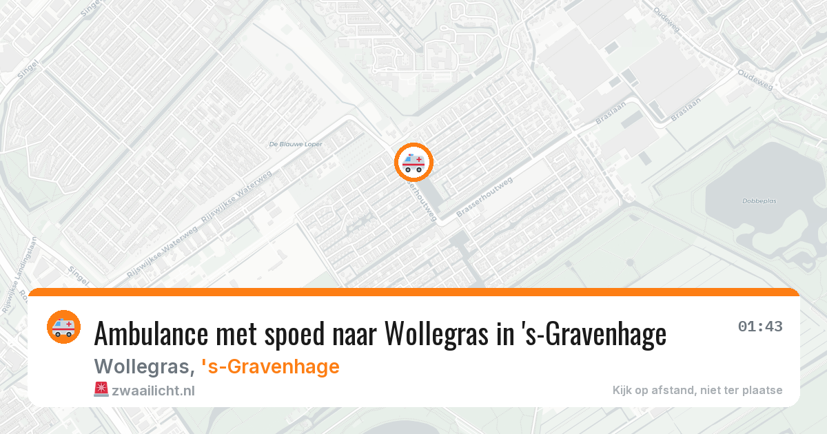 Ambulance met spoed naar Wollegras in 's-Gravenhage — 3 aug 2026