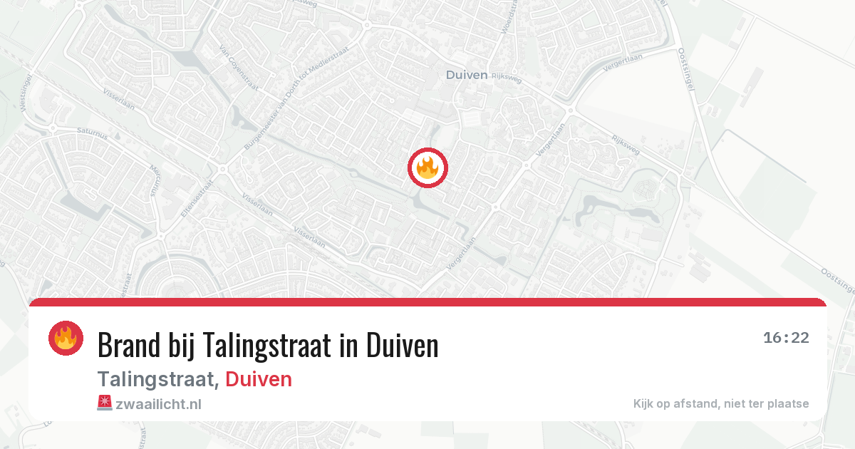 Brand bij Talingstraat in Duiven — 30 jun 2026