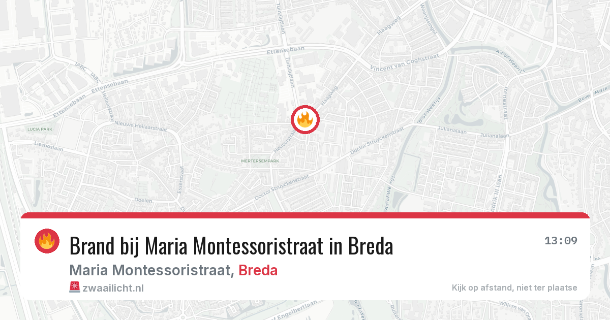 Brand bij Maria Montessoristraat in Breda — 31 mei 2026