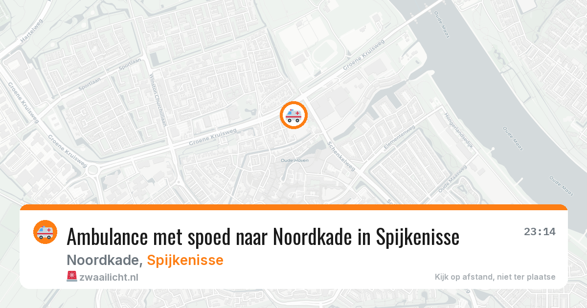 Ambulance met spoed naar Noordkade in Spijkenisse — 25 jun 2026