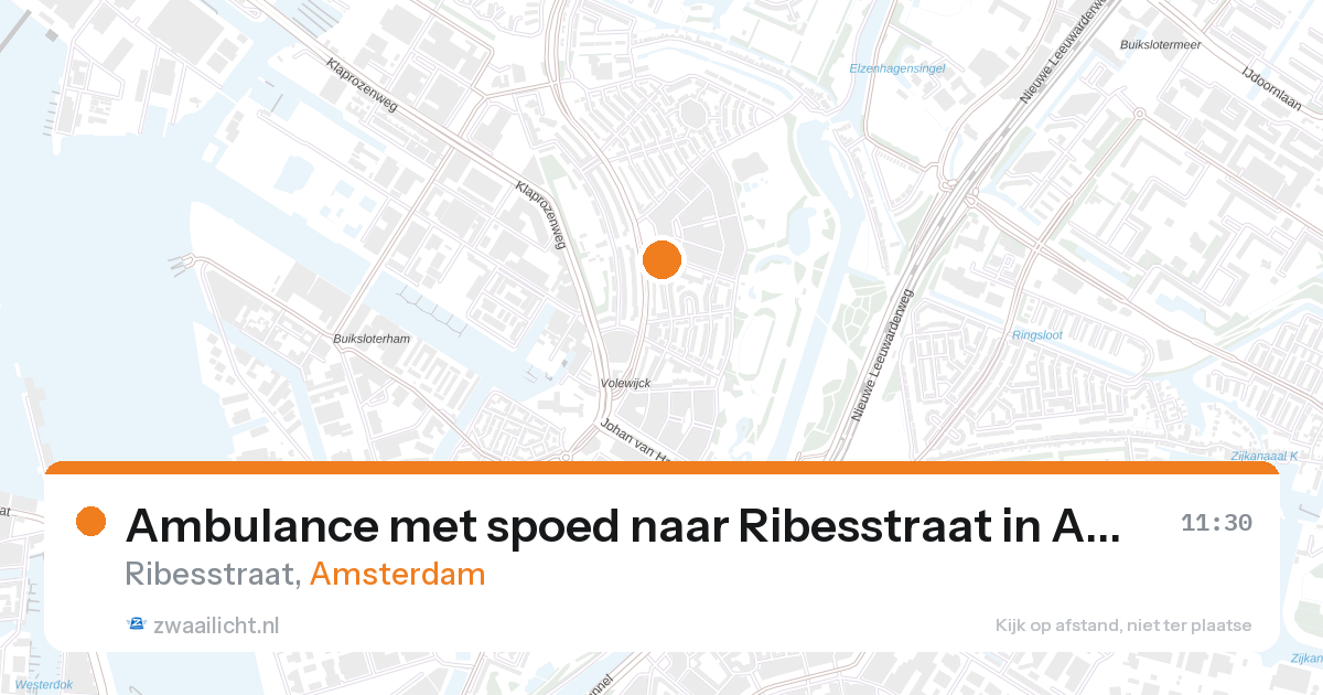 Ambulance met spoed naar Ribesstraat in Amsterdam — 28 aug 2026