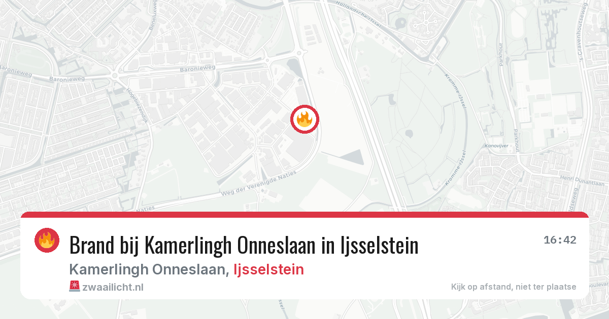 Brand bij Kamerlingh Onneslaan in Ijsselstein — 2 jul 2026