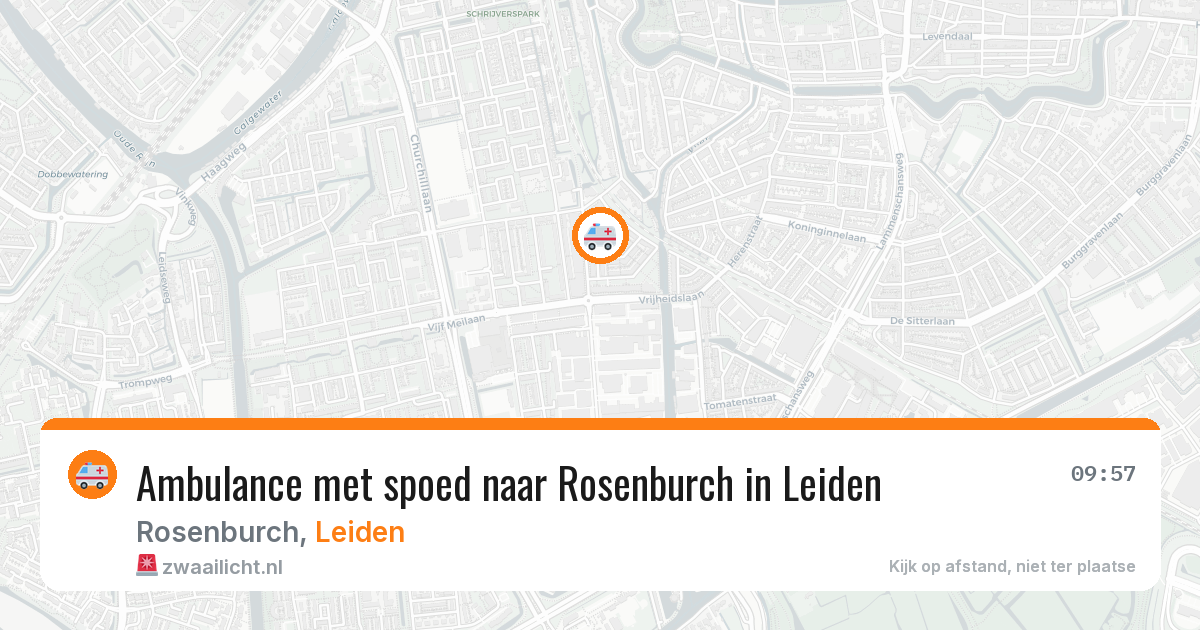 Ambulance met spoed naar Rosenburch in Leiden — 22 mei 2026