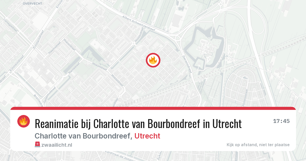 Reanimatie bij Charlotte van Bourbondreef in Utrecht — 23 apr 2026