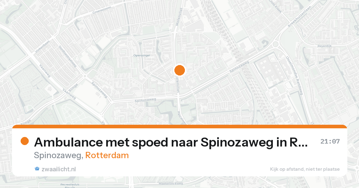 Ambulance met spoed naar Spinozaweg in Rotterdam — 25 aug 2026