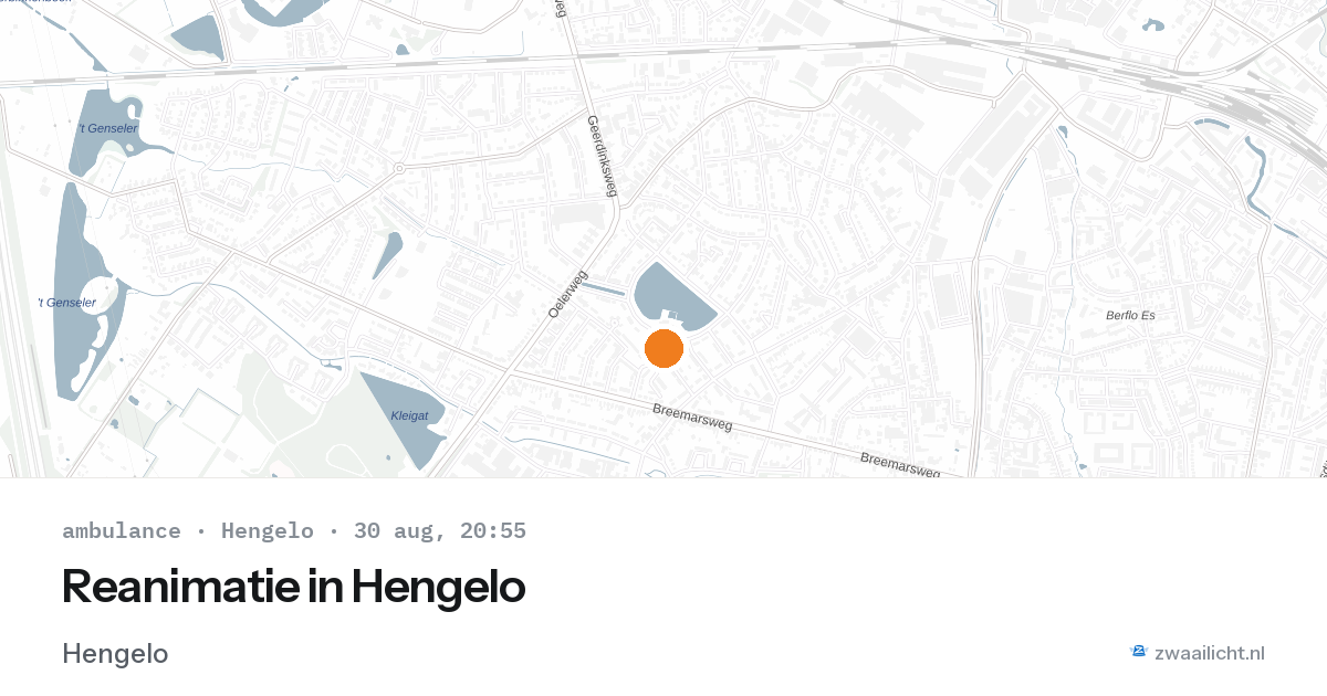 Reanimatie in Hengelo — 30 aug 2026