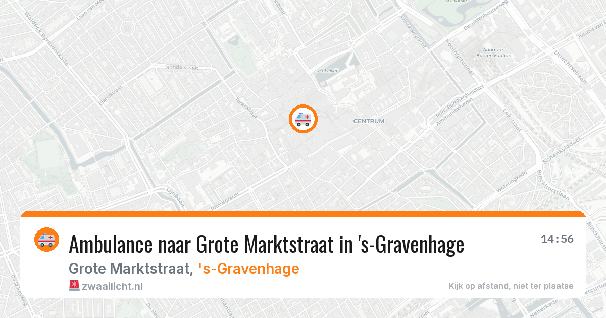 Ambulance naar Grote Marktstraat in 's-Gravenhage — 26 apr 2026