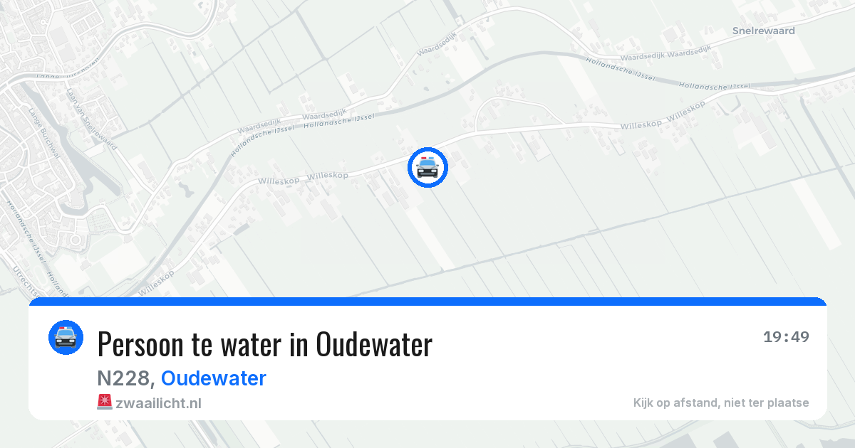 Persoon te water in Oudewater — 13 mei 2026