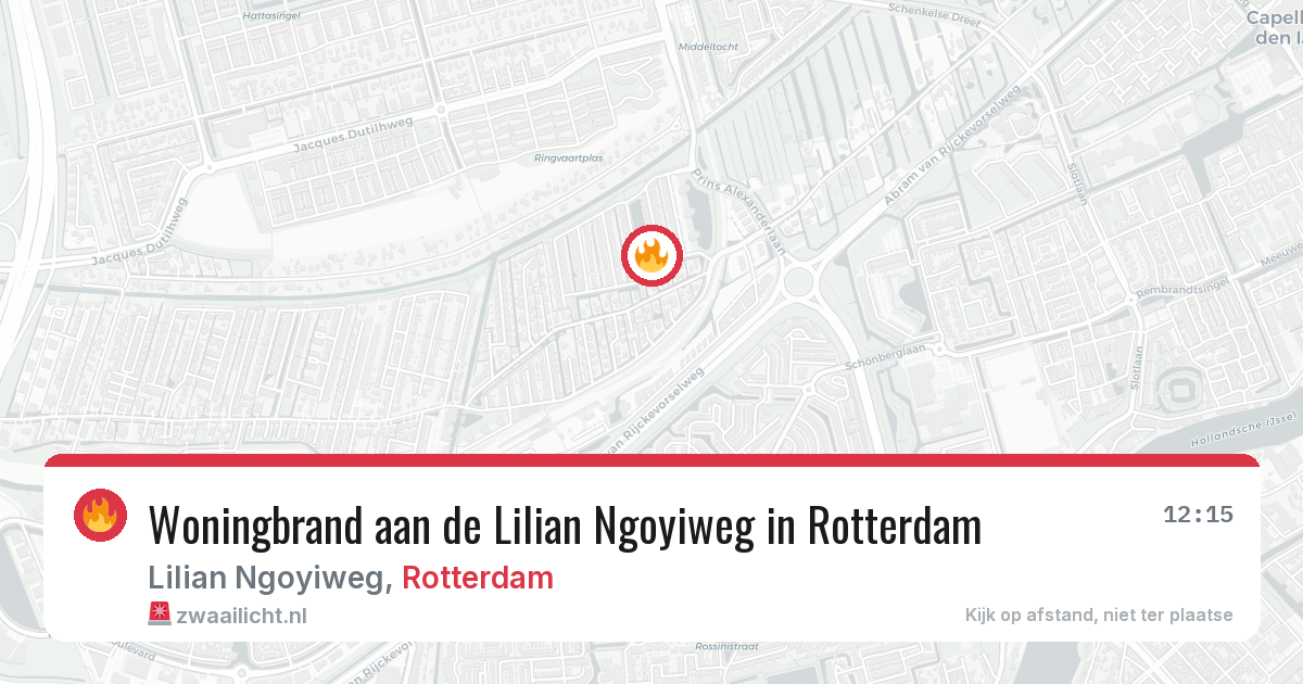 Woningbrand aan de Lilian Ngoyiweg in Rotterdam — 27 apr 2026