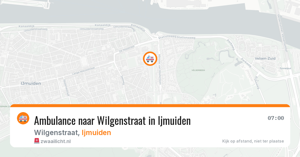 Ambulance naar Wilgenstraat in Ijmuiden — 19 jul 2026