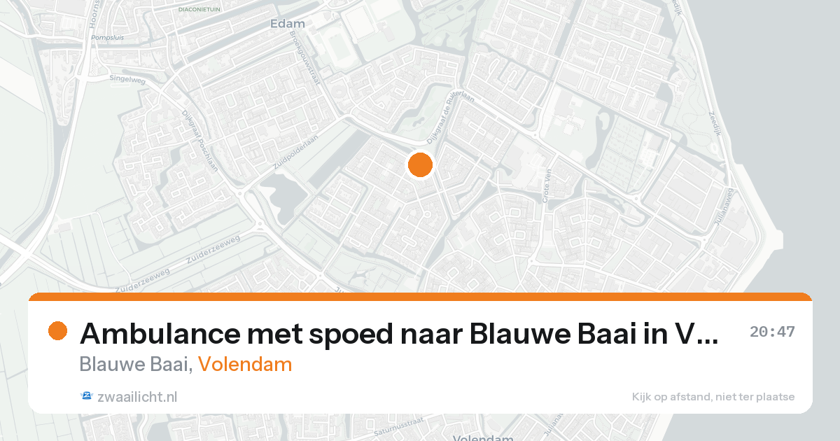 Ambulance met spoed naar Blauwe Baai in Volendam — 6 jun 2026