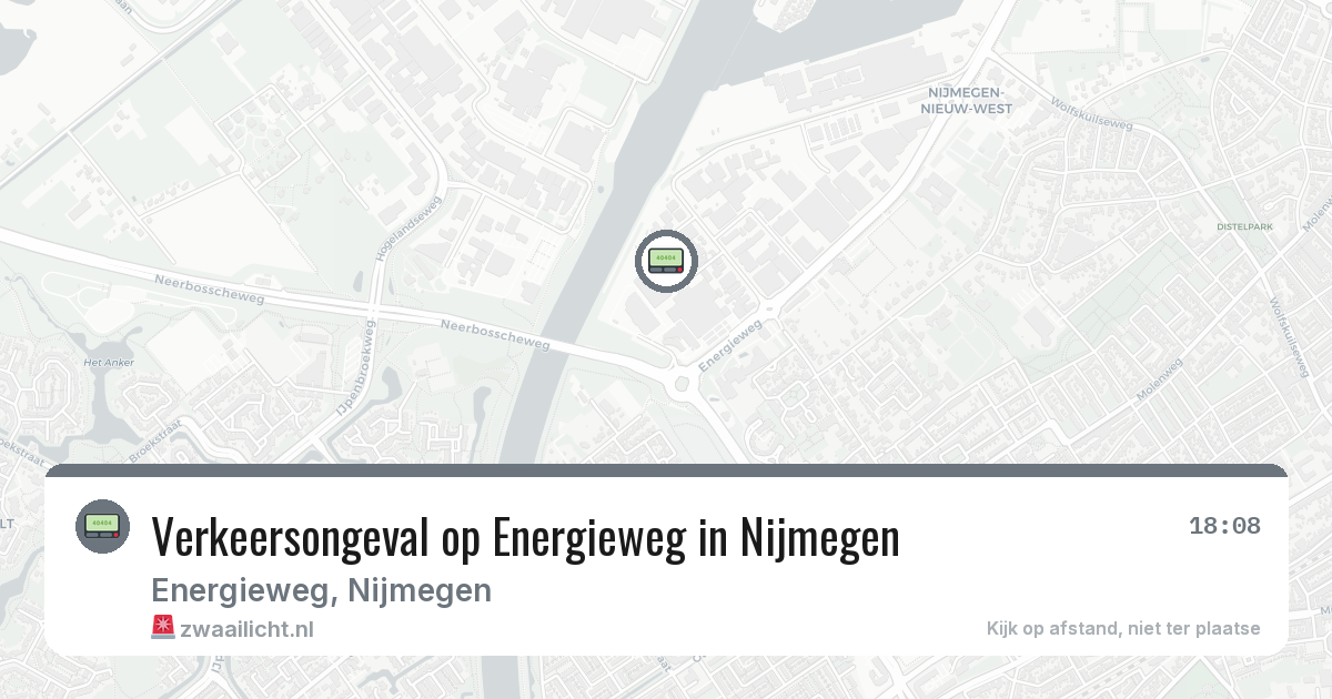 Verkeersongeval op Energieweg in Nijmegen — 4 mei 2026