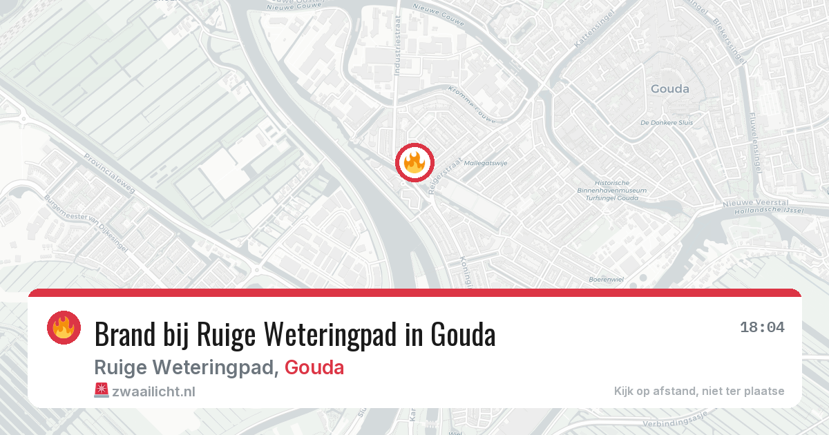Brand bij Ruige Weteringpad in Gouda — 7 jul 2026