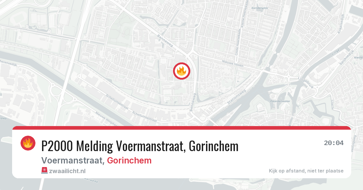 P2000 Melding Voermanstraat, Gorinchem — 9 apr 2026