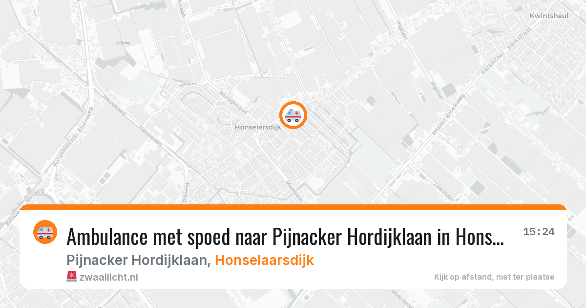 Ambulance met spoed naar Pijnacker Hordijklaan in Honselaarsdijk — 7 mrt 2026