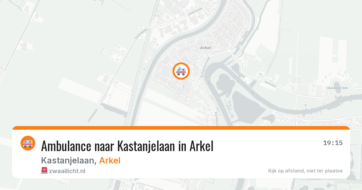 Ambulance naar Kastanjelaan in Arkel — 20 jun 2026