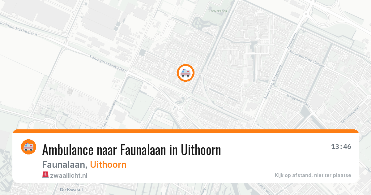 Ambulance naar Faunalaan in Uithoorn — 31 jul 2026