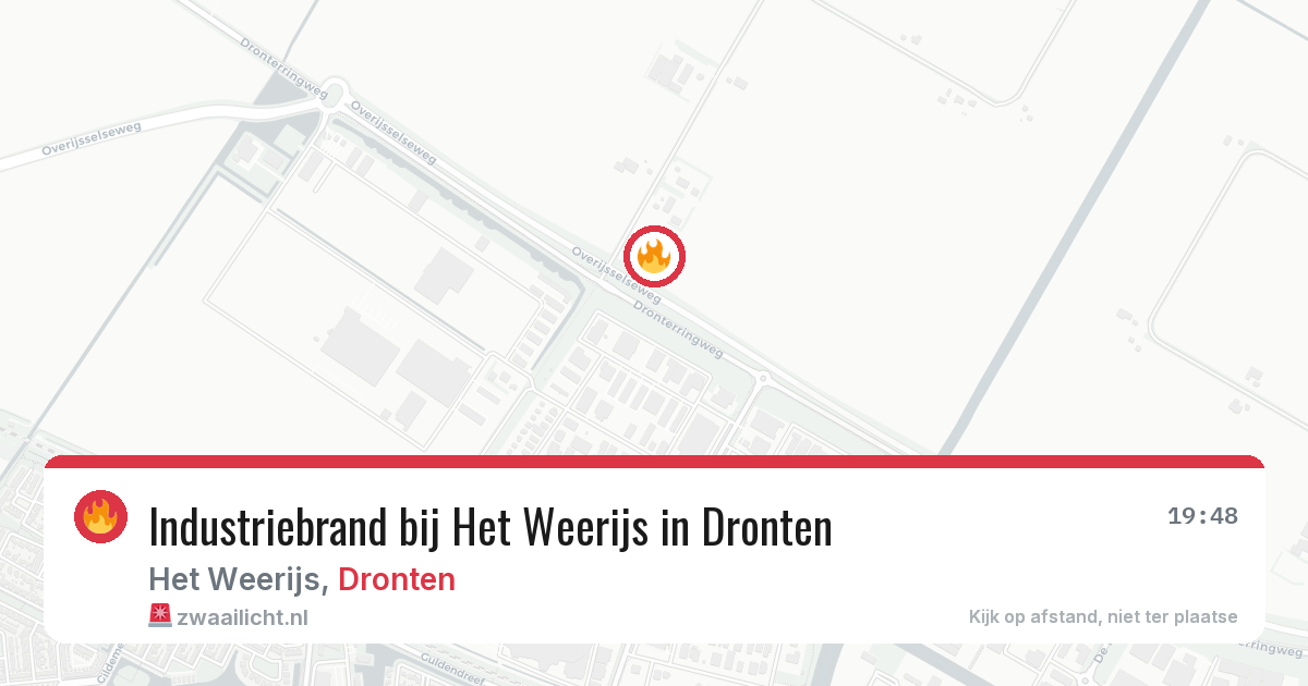 Industriebrand bij Het Weerijs in Dronten — 26 jul 2026