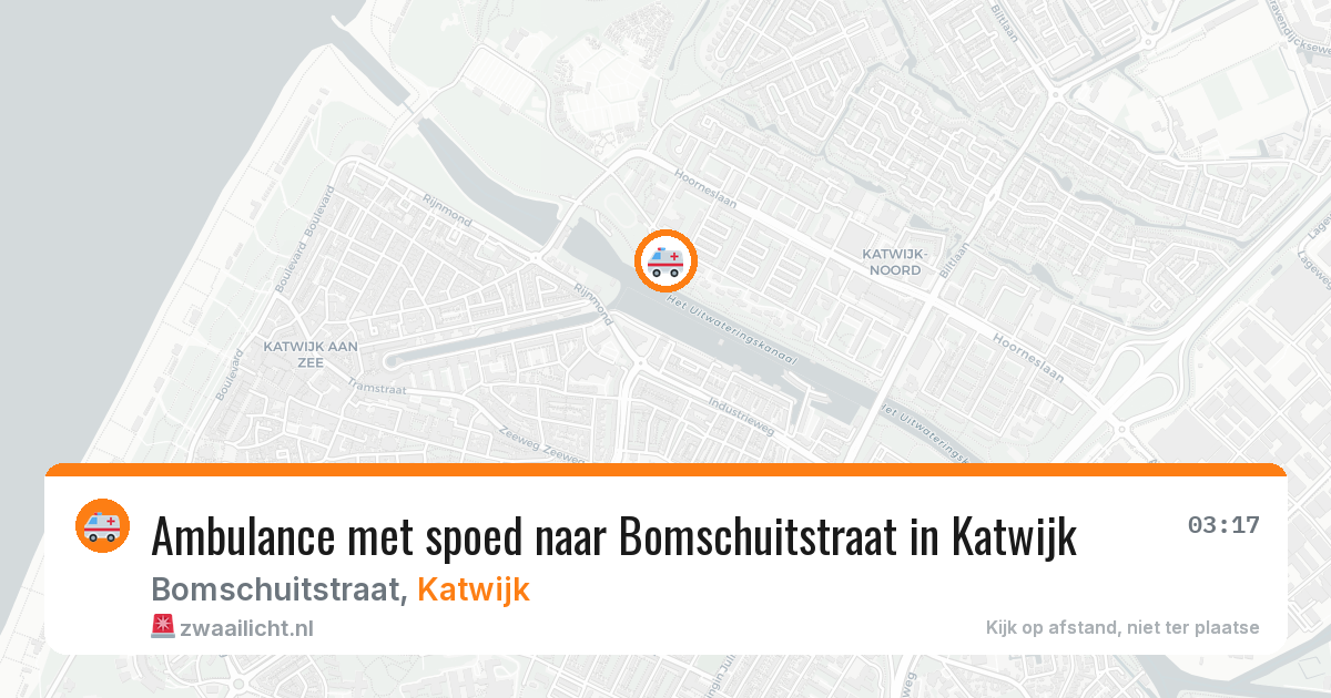 Ambulance met spoed naar Bomschuitstraat in Katwijk — 1 jul 2026