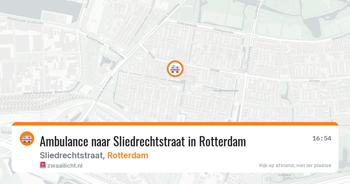 Ambulance naar Sliedrechtstraat in Rotterdam — 27 jul 2026