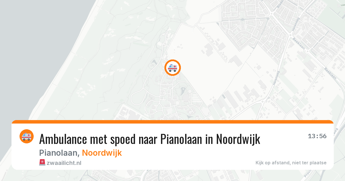 Ambulance met spoed naar Pianolaan in Noordwijk — 7 mei 2026