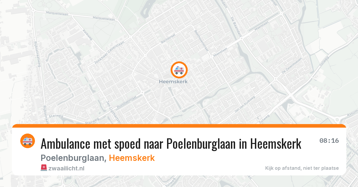 Ambulance met spoed naar Poelenburglaan in Heemskerk — 3 jun 2026
