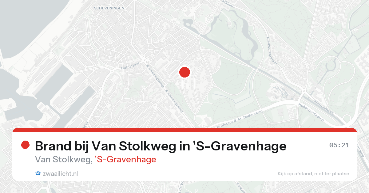Brand bij Van Stolkweg in 'S-Gravenhage — 18 aug 2026