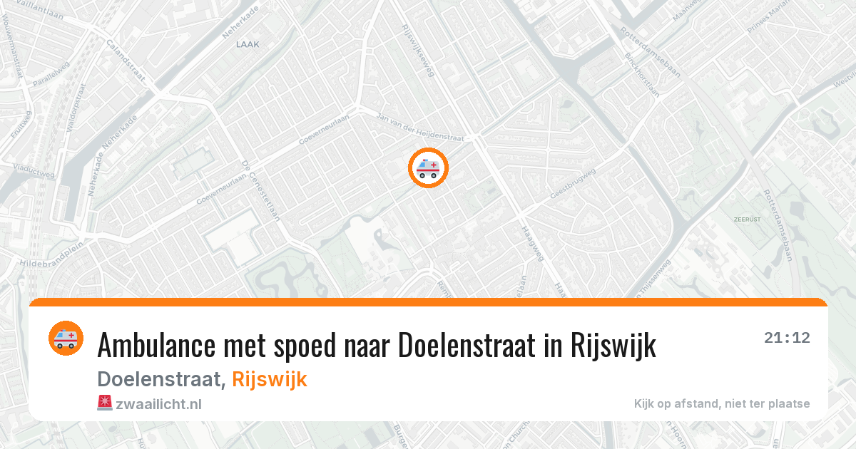 Ambulance met spoed naar Doelenstraat in Rijswijk — 11 mei 2026