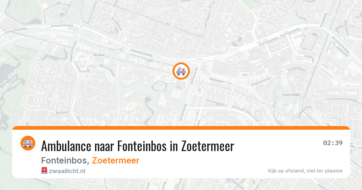 Ambulance naar Fonteinbos in Zoetermeer — 10 apr 2026