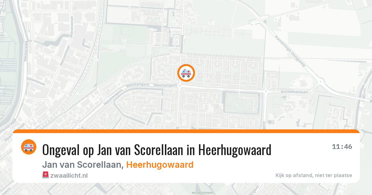 Ongeval op Jan van Scorellaan in Heerhugowaard — 10 feb 2026