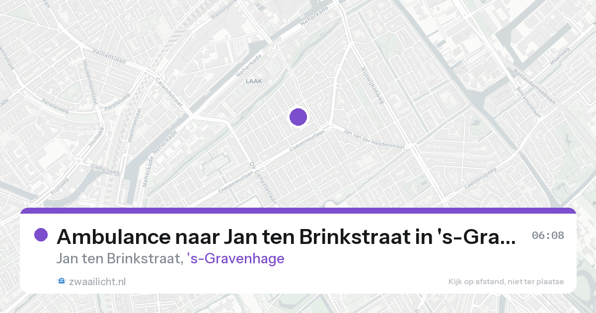 Ambulance naar Jan ten Brinkstraat in 's-Gravenhage — 24 aug 2026