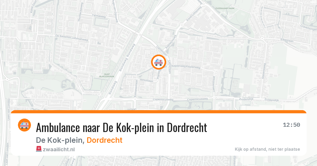 Ambulance naar De Kok-plein in Dordrecht — 11 aug 2026