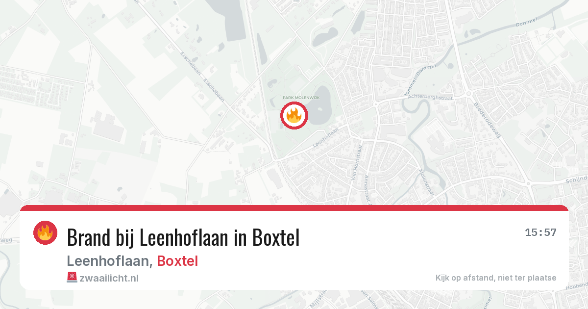 Brand bij Leenhoflaan in Boxtel — 19 jul 2026
