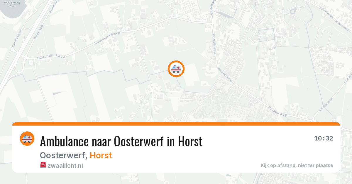 Ambulance naar Oosterwerf in Horst — 2 jul 2026