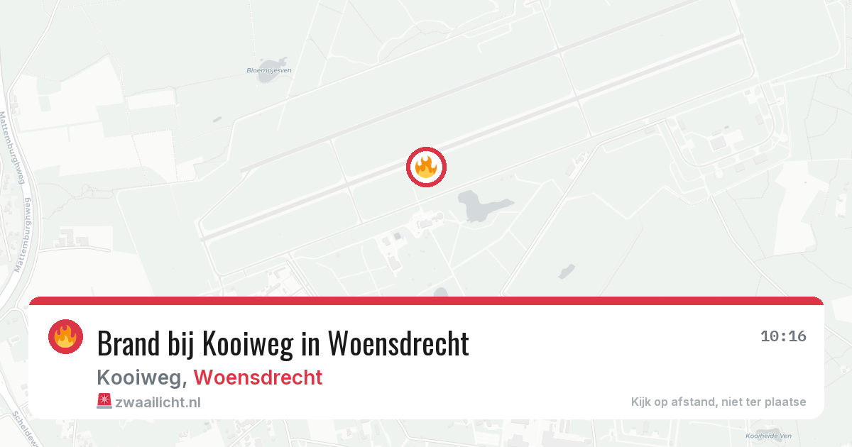 Brand bij Kooiweg in Woensdrecht — 4 aug 2026