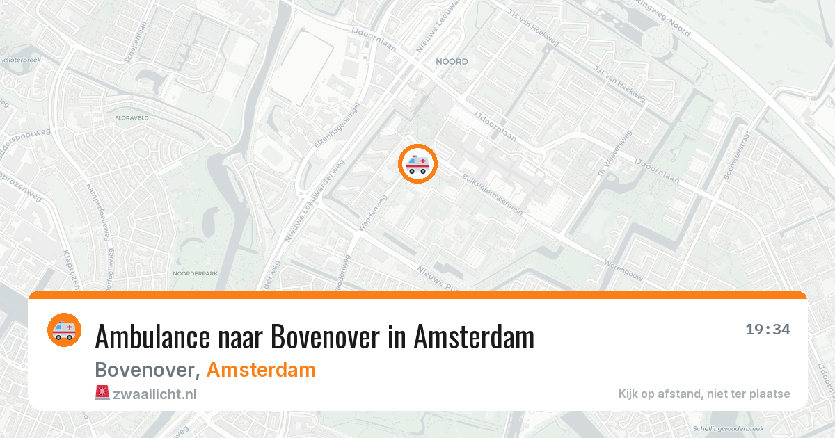 Ambulance naar Bovenover in Amsterdam — 31 mrt 2026