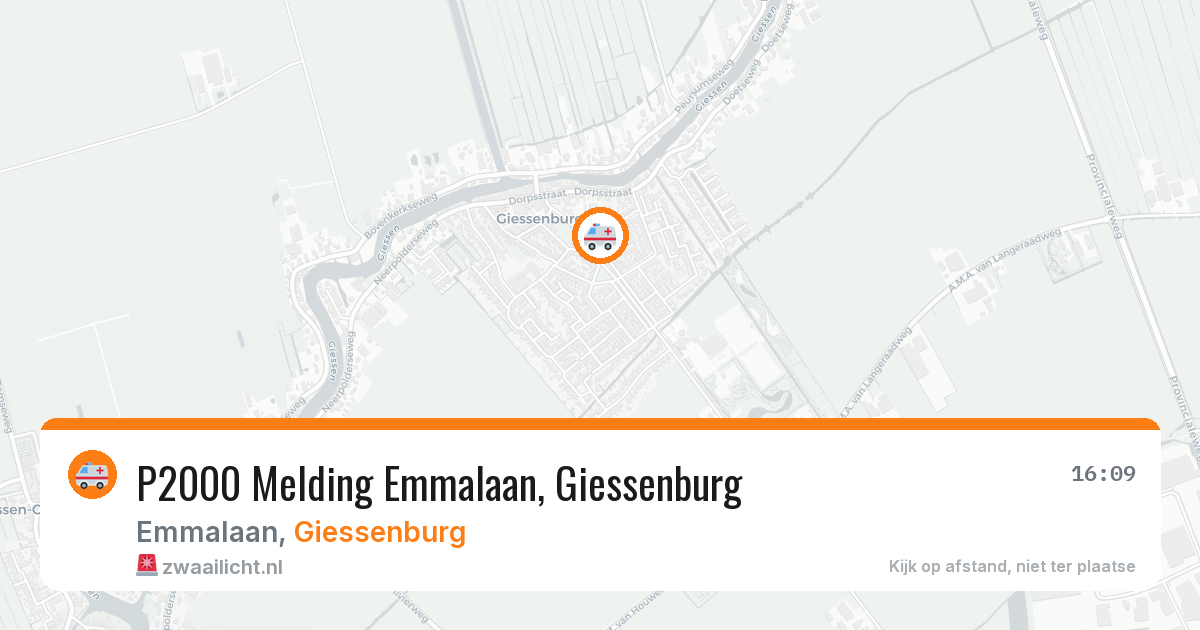 P2000 Melding Emmalaan, Giessenburg — 28 feb 2026