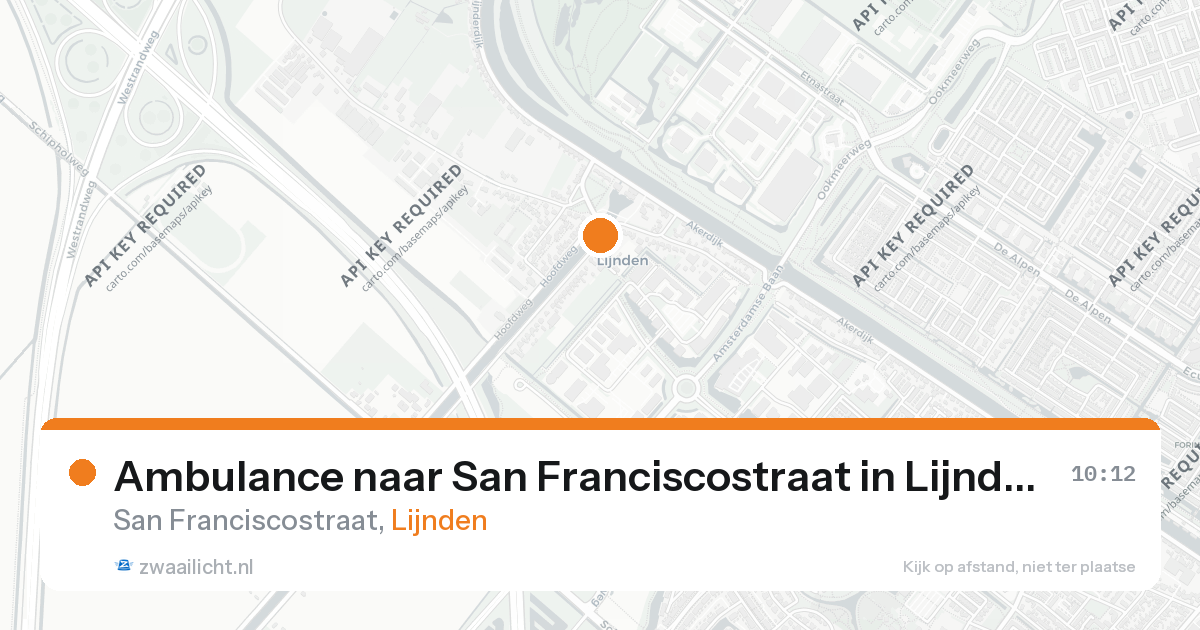 Ambulance naar San Franciscostraat in Lijnden — 26 aug 2026
