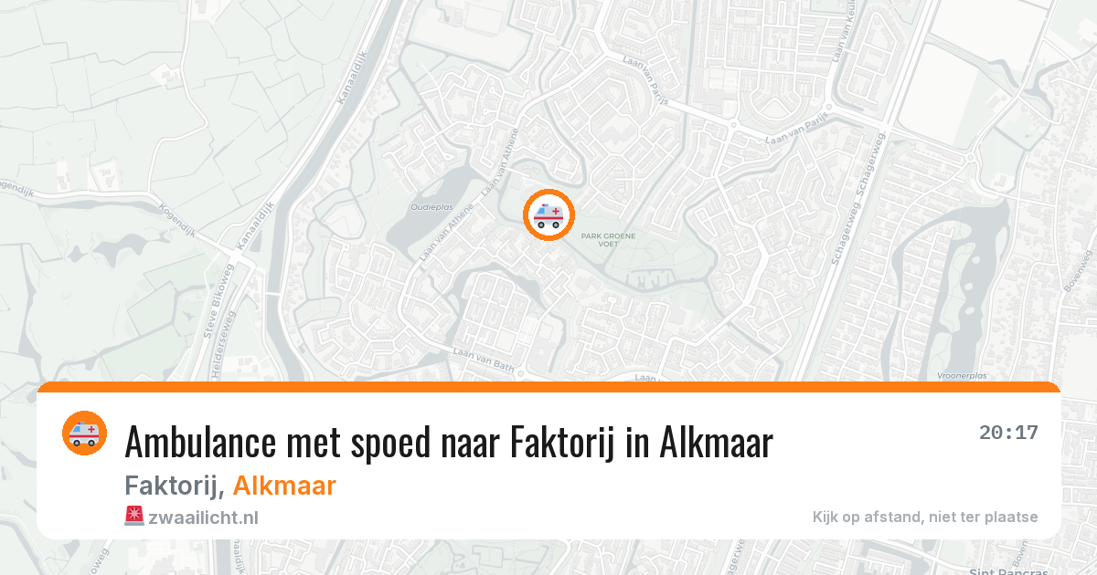 Ambulance met spoed naar Faktorij in Alkmaar — 1 mei 2026