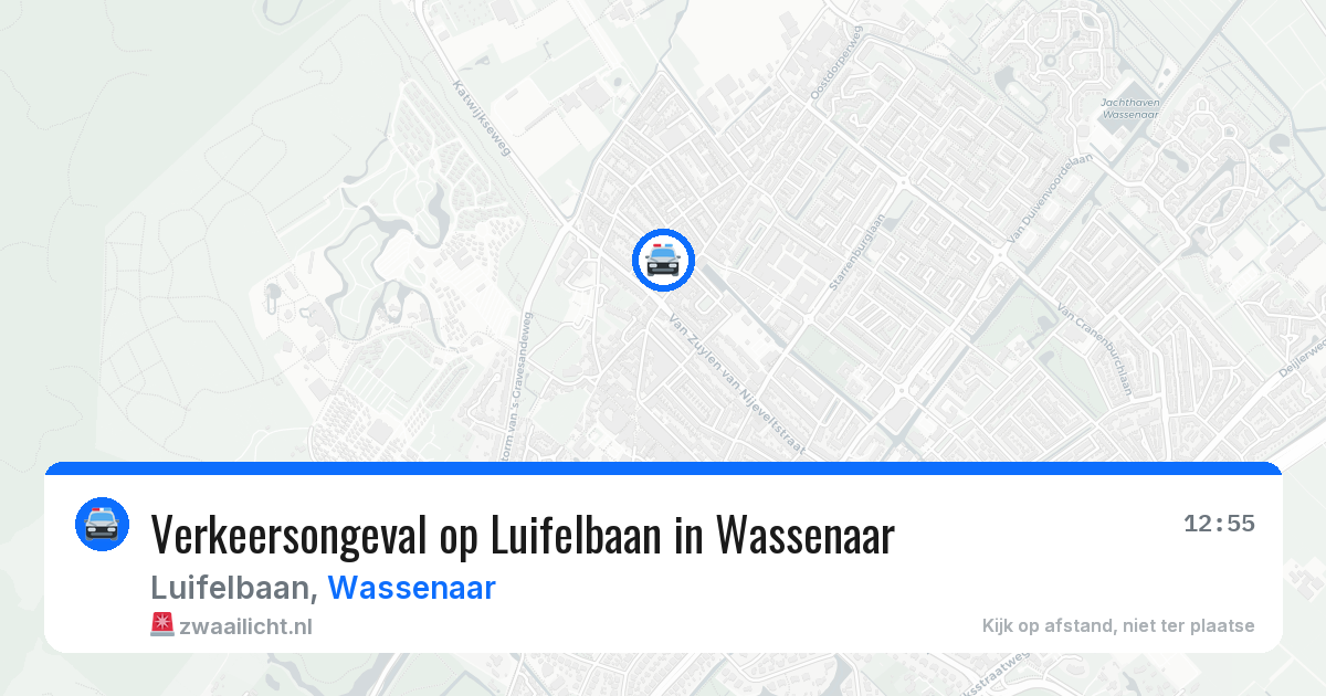 Verkeersongeval op Luifelbaan in Wassenaar — 3 aug 2026