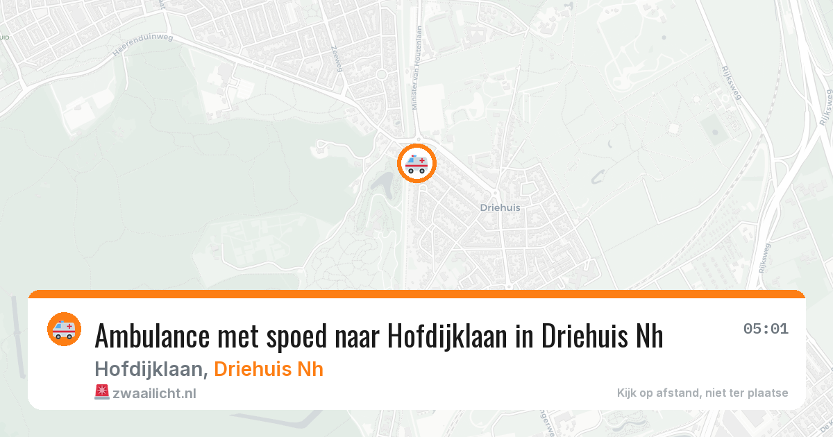 Ambulance met spoed naar Hofdijklaan in Driehuis Nh — 19 jun 2026