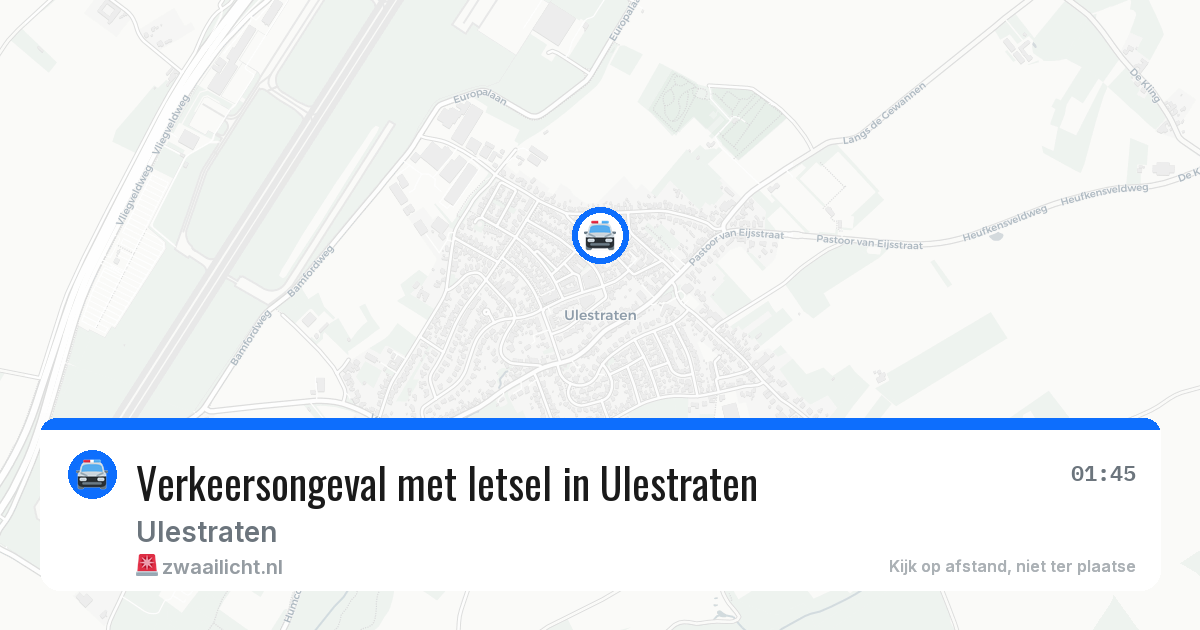 Verkeersongeval met letsel in Ulestraten — 25 apr 2026