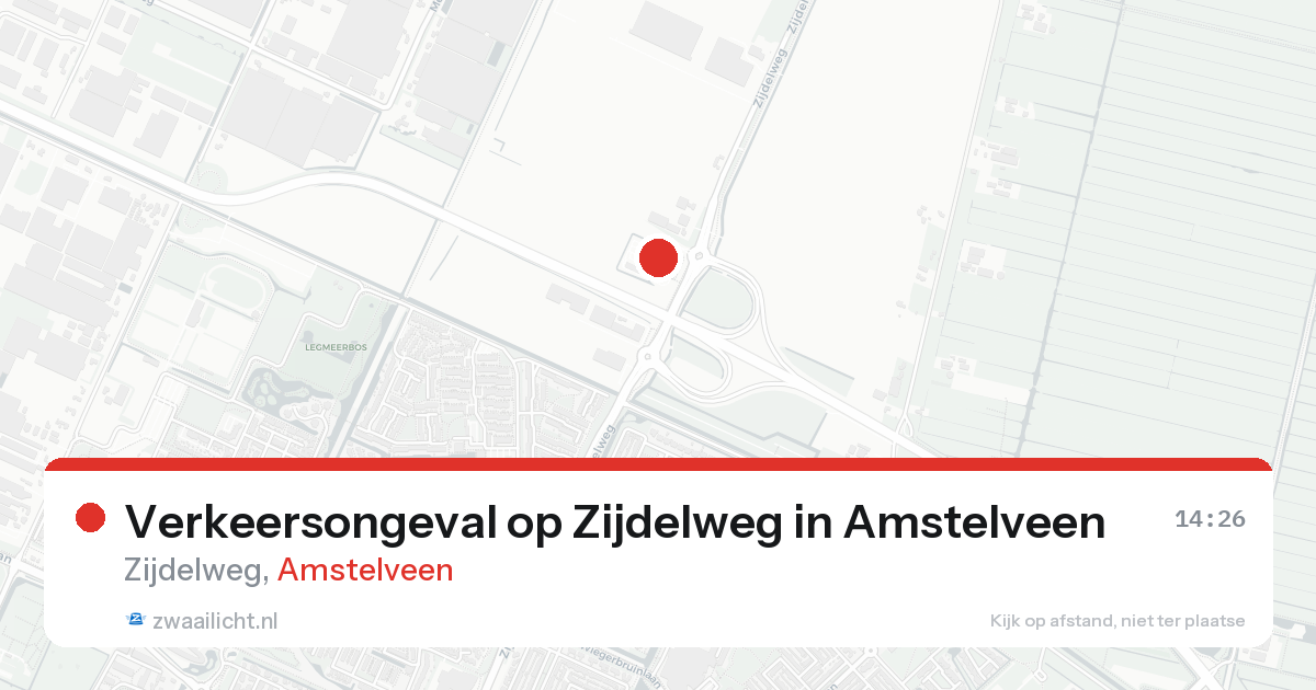 Verkeersongeval op Zijdelweg in Amstelveen — 7 feb 2026