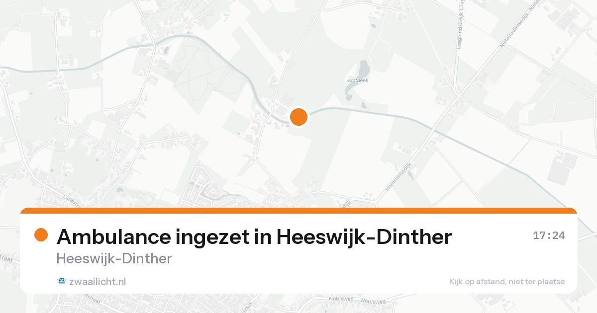 Ambulance ingezet in Heeswijk-Dinther — 19 aug 2026