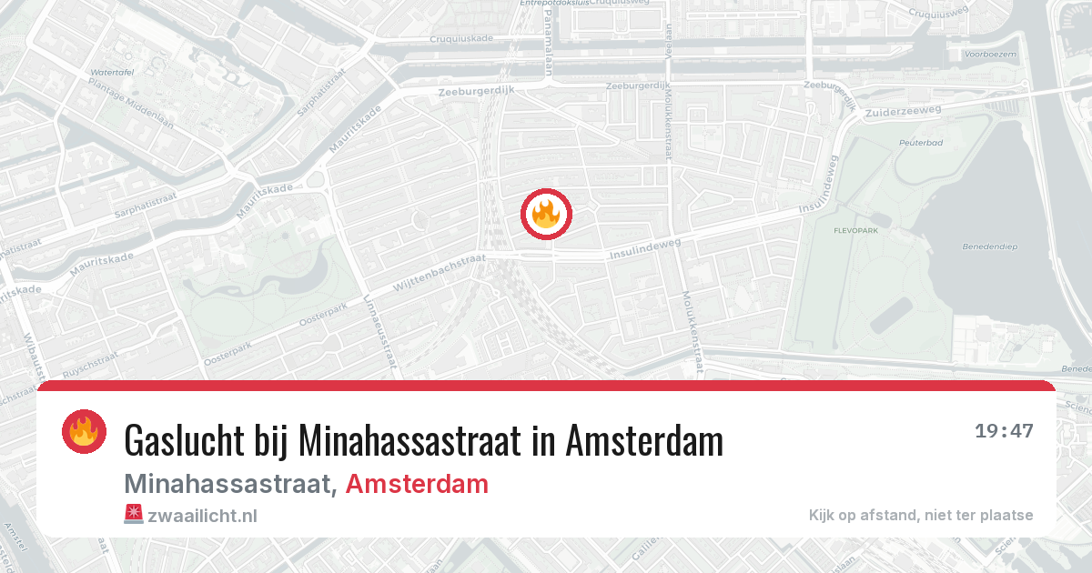 Gaslucht bij Minahassastraat in Amsterdam — 10 apr 2026