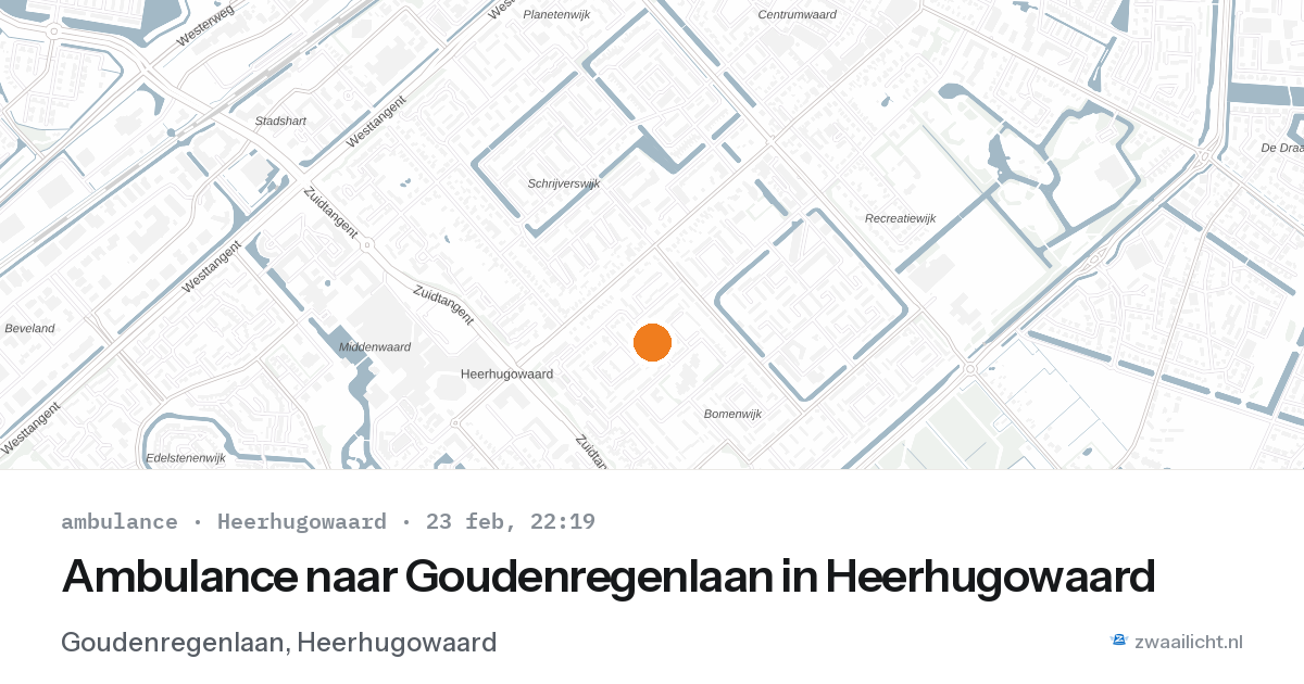 Ambulance naar Goudenregenlaan in Heerhugowaard — 23 feb 2026