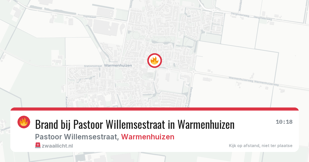 Brand bij Pastoor Willemsestraat in Warmenhuizen — 20 mei 2026