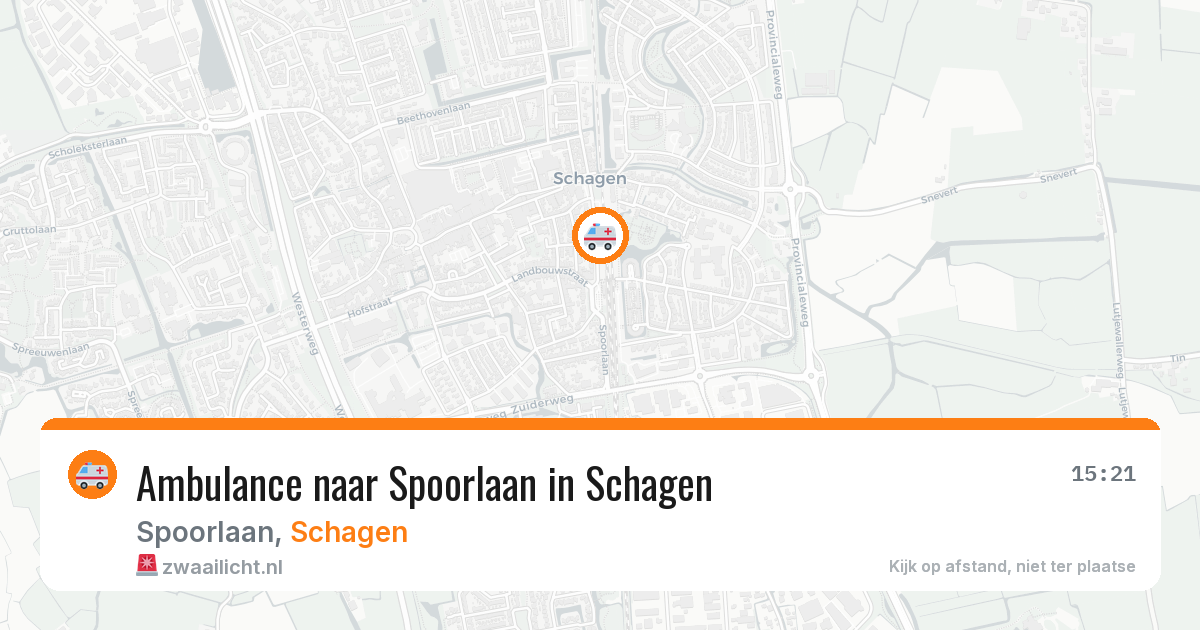 Ambulance naar Spoorlaan in Schagen — 18 mei 2026